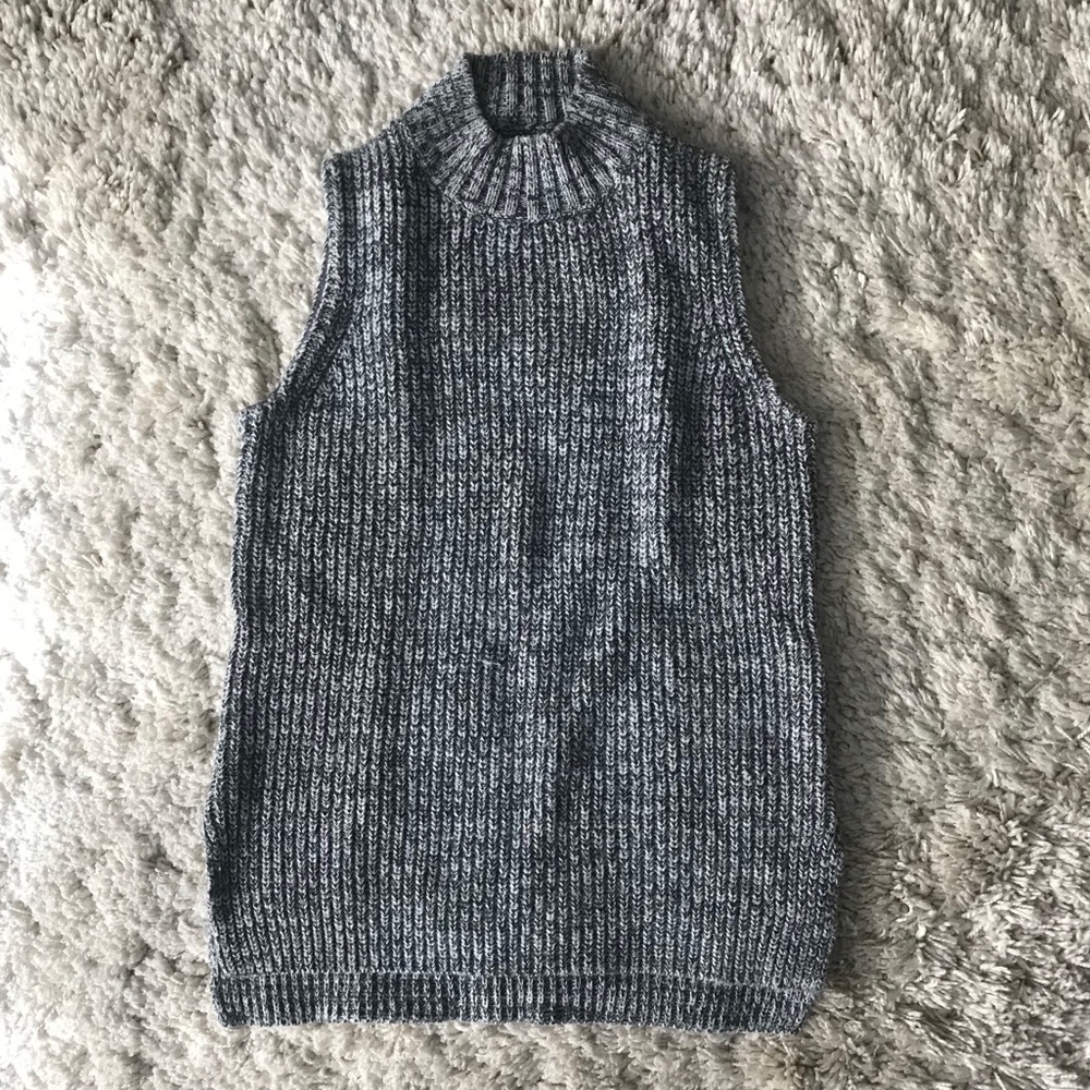 J. Crew Gray Mock Neck Sleeveless Sweater XXS
